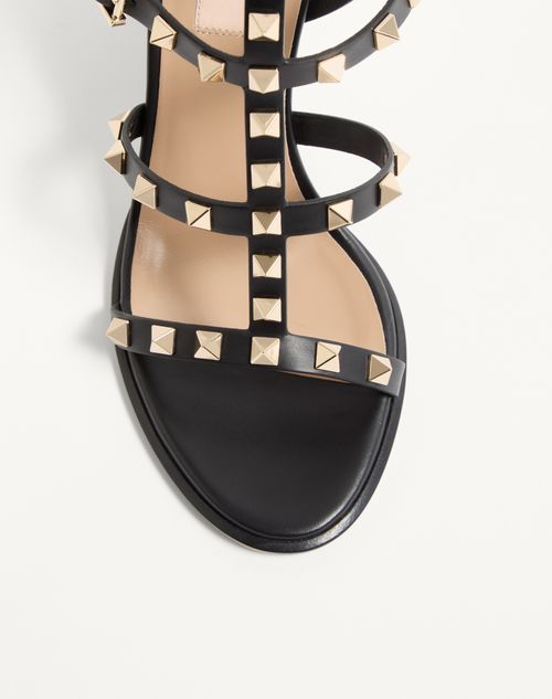 Valentino Garavani - Rockstud Ankle Strap Sandal 90 Mm - Black - Woman - Sandals